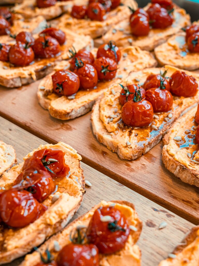 Balsamic Tomatoes & Hummus